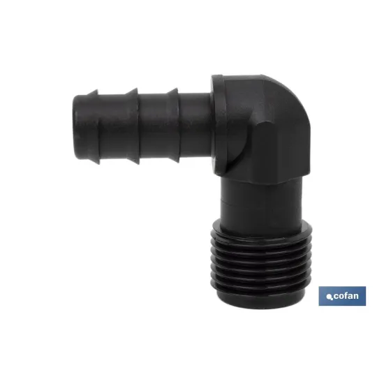 CONEXIÓN EN CODO 90º R.MACHO Ø16MM-1/2 Venta unitaria