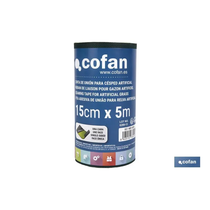 CINTA DE UNIÓN PARA CÉSPED ARTIFICIAL UNA CARA 15 CM X 5 M VERDE