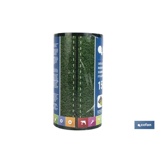 CINTA DE UNIÓN PARA CÉSPED ARTIFICIAL DOBLE CARA 15 CM X 5 M VERDE