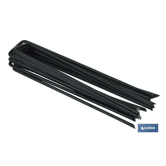 PACK 10 GRAPAS EN U 15 CM PARA CÉSPED ARTIFICIAL