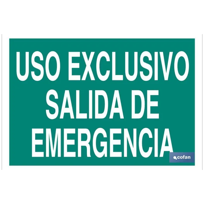 SEÑAL LUMINISCENTE 297X210MM.
