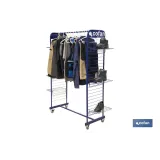 EXPOSITOR C/RUEDAS PARA ROPA Y CALZADO