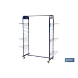 EXPOSITOR C/RUEDAS PARA ROPA Y CALZADO