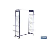 EXPOSITOR C/RUEDAS PARA ROPA Y CALZADO