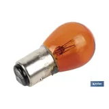 LÁMPARA COFAN 2 POLOS ÁMBAR CENTRADA P21/5W (BAY15d) 12V venta unitaria