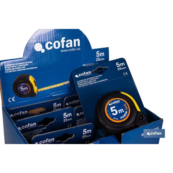 EXPOSITOR DE FLEXÓMETROS CON PROTECCIÓN DE GOMA 25 MM X 5 M 6 UDS.
