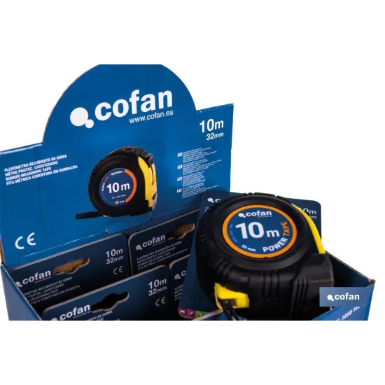 EXPOSITOR DE FLEXÓMETROS CON PROTECCIÓN DE GOMA 32 MM X 10 M 6 UDS.