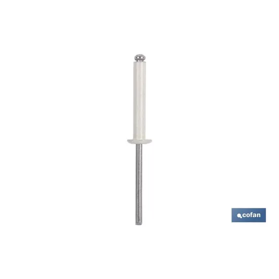 REMACHE ALUMINIO NORMAL BLANCO 4.8 X 30 MM