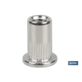 TUERCAS REMACHABLES RANURADAS ANCHAS INOX A-2 M4