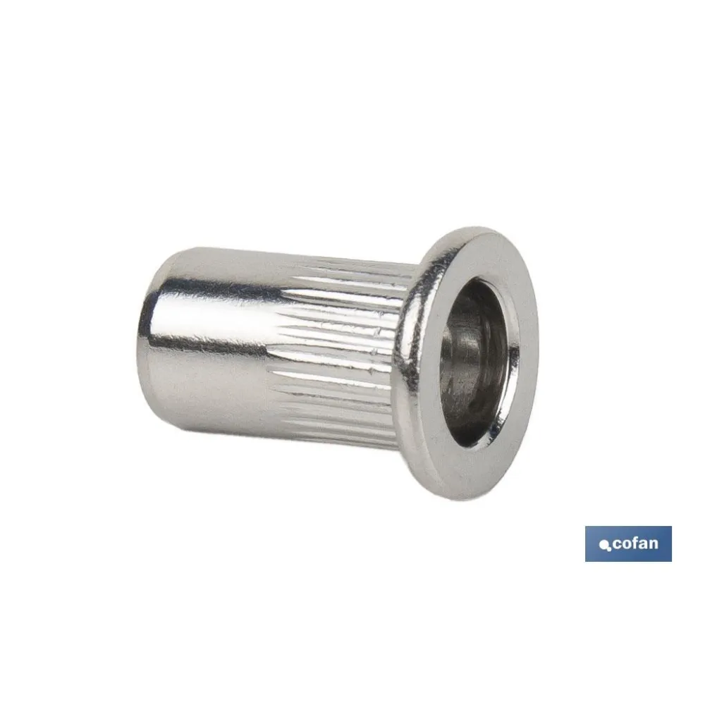 TUERCAS REMACHABLES RANURADAS ANCHAS INOX A-2 M8