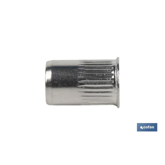 TUERCAS REMACHABLES RANURADAS CABEZA REDUCIDA INOX A-2 M3