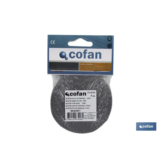 BLISTER CINTA PERSIANA MINI 14MM X 6 M.(GRIS)