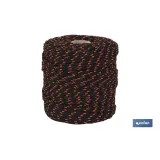 CORDÓN TRENZADO HIPPIE NEGRO/NARANJA 3 MM X 100 M