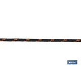 CORDÓN TRENZADO HIPPIE NEGRO/NARANJA 3 MM X 100 M