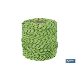 CORDÓN TRENZADO HIPPIE VERDE/NEGRO 3MM X 100 M