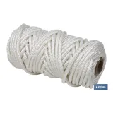 BOBINA CORDÓN POLIÉSTER REFORZADO 5 MM 25 M BLANCO