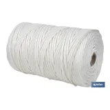 ROLLO GRANDE CORDÓN POLIÉSTER REFORZADO 5 MM 200 M BLANCO