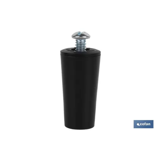 TOPE PERSIANA 40 MM NEGRO CON TORNILLO M-6 VENTA UNITARIA