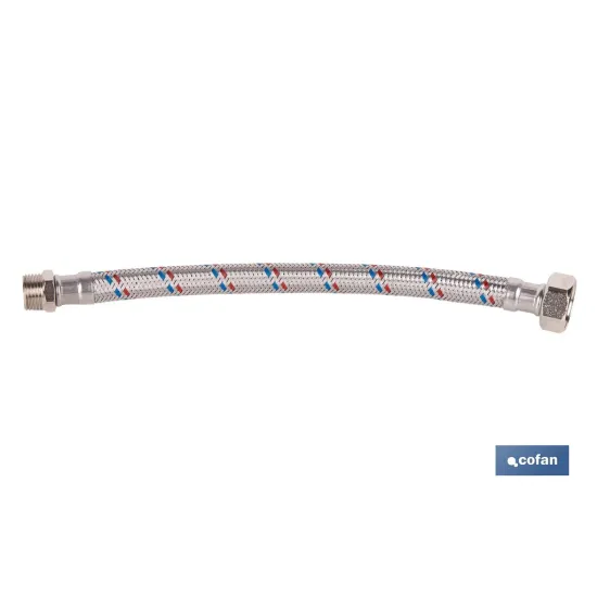 CONEXIÓN FLEXIBLE INOX PARA TERMO M1/2 - H3/4 30 CM.