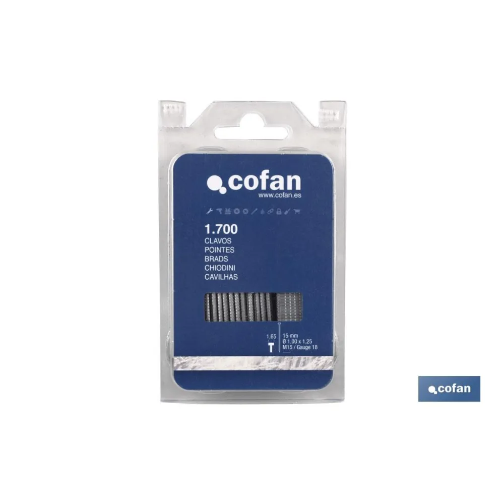 BLISTER CLAVOS SIN CABEZA W-15MM (2.000 PCS)