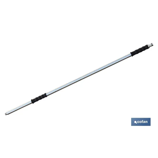 BARRA METAL CEPILLO LAVACOCHES+ENCHUFE RÁPIDO 90cm.