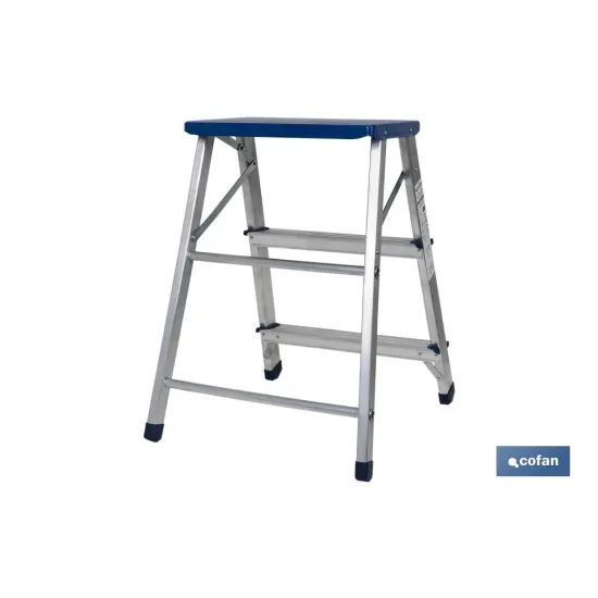 TABURETE ALUMINIO 3 PELDAÑOS Y 0,67 M ALTURA