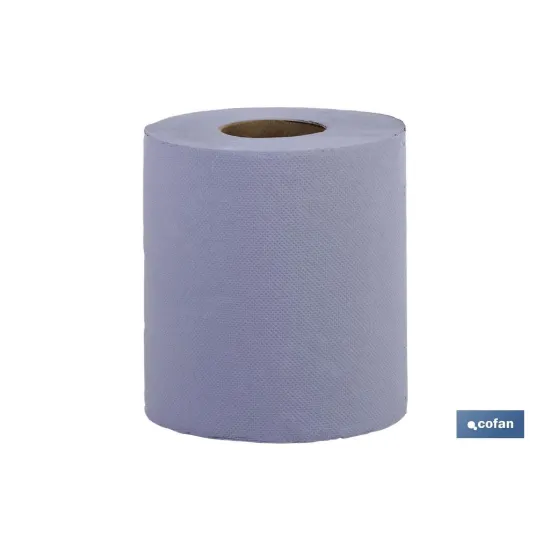 PAPEL SECAMANOS RECICLADO AZUL 90MTS (6ROLLOS)