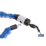 CANDADO DE CADENA ACERO CEMENTADO Ø6 MM CON FUNDA DE NYLON 900 MM
