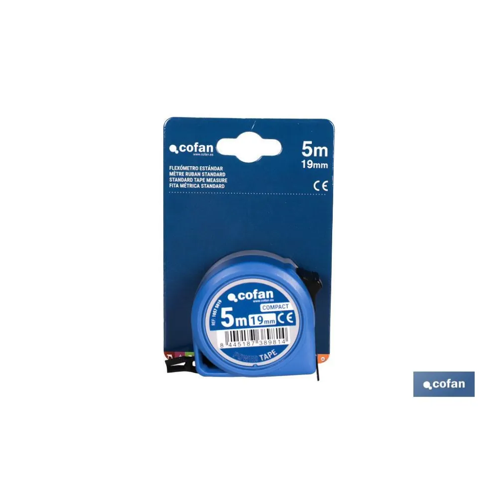 FLEXÓMETRO ESTÁNDAR 19 MM X 5 M