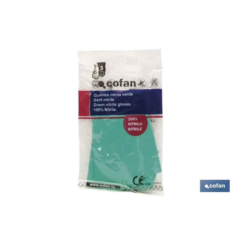 GUANTE VERDE NITRILO T 6,5
