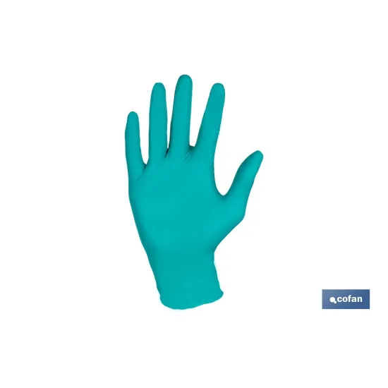 CAJA 100 UDS. GUANTES NITRILO VERDE COFAN PROTECCION FITOSANITARIOS T-M