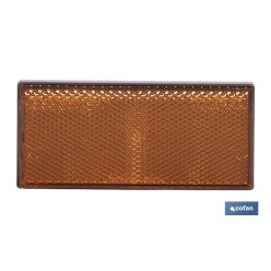 CATADIÓPTRICO RECTANGULAR ÁMBAR 106 X 50 MM ADHESIVO