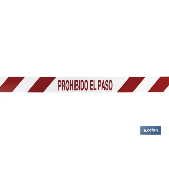 CINTA BALIZ. PROHIBIDO EL PASO  80MMX100MTS