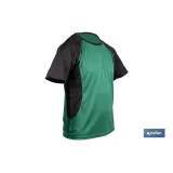 CAMISETA TRANSPIRABLE MODELO PILOTE VERDE-NEGRA 160 g/m2 TALLA-S