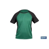 CAMISETA TRANSPIRABLE MODELO PILOTE VERDE-NEGRA 160 g/m2 TALLA-S