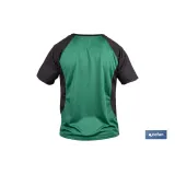 CAMISETA TRANSPIRABLE MODELO PILOTE VERDE-NEGRA 160 g/m2 TALLA-S