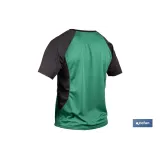 CAMISETA TRANSPIRABLE MODELO PILOTE VERDE-NEGRA 160 g/m2 TALLA-S