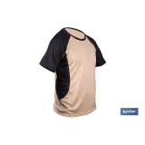 CAMISETA TRANSPIRABLE MODELO PILOTE BEIGE-NEGRA 160 g/m2 TALLA-M