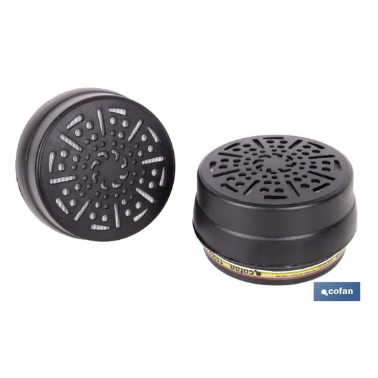 SET DE 2 FILTROS TIPO ABEK1P3 (ADAPTABLES A MÁSCARA FACIAL)