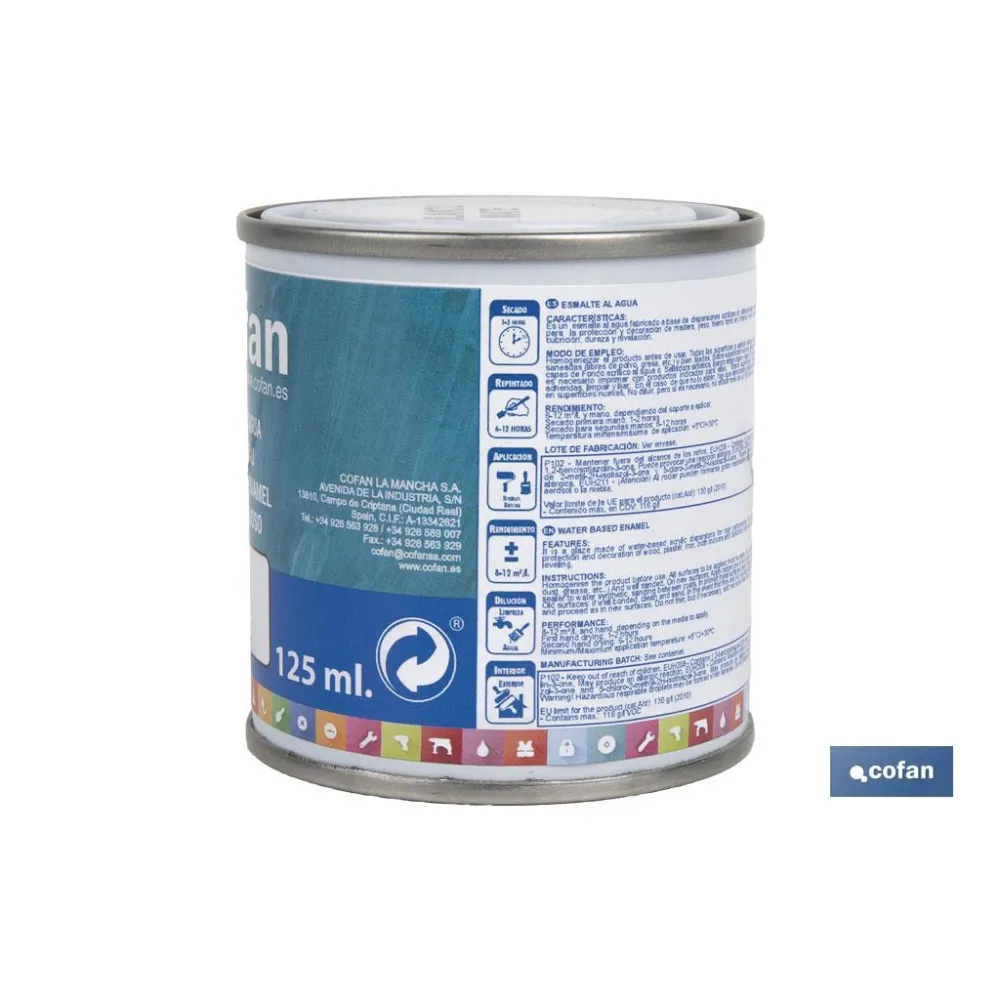 ESMALTE AL AGUA (125 ML) BLANCO MATE
