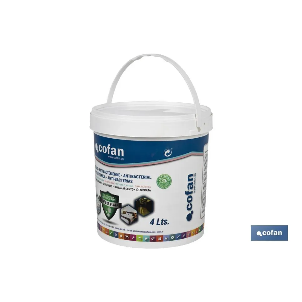 PINTURA PLASTICA ANTIBACTERIAS IONES PLATA 12 L