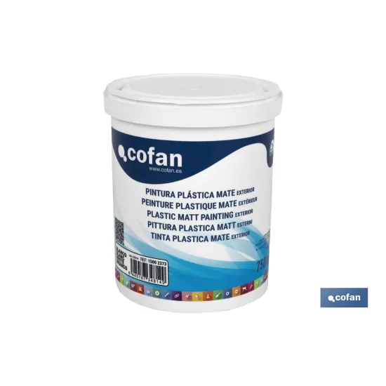 PINTURA PLÁSTICA EXTERIOR MATE 750 ML BLANCO