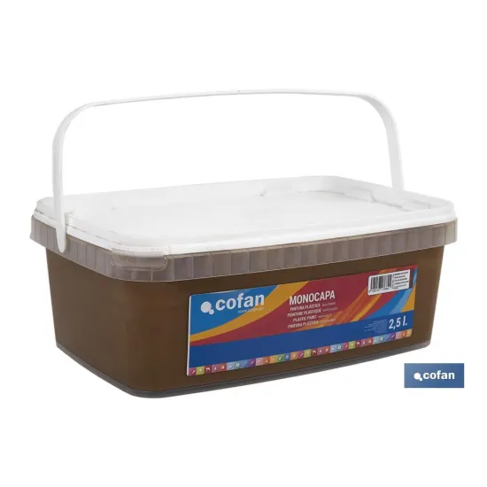 PINTURA PLÁSTICA MONOCAPA Marron Choco. (2,5 LT)