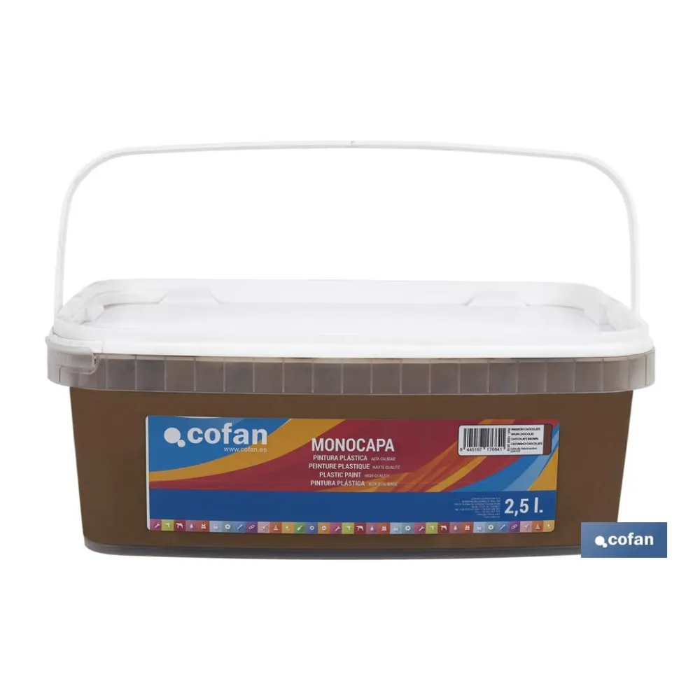 PINTURA PLÁSTICA MONOCAPA Marron Choco. (2,5 LT)