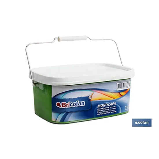 PINTURA PLÁSTICA MONOCAPA Verde Yuca (2,5 LT)