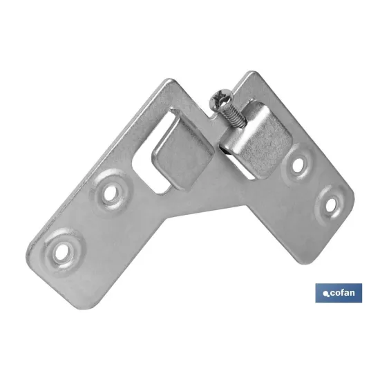 COLGADOR ESCUADRA DOBLE ZINCADO 59X59 MM