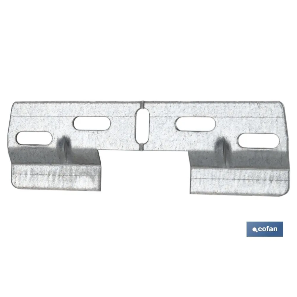 PLACA COLGADOR DOBLE 130 MM CON HUECO 42 MM
