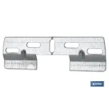 PLACA COLGADOR DOBLE 130 MM CON HUECO 42 MM