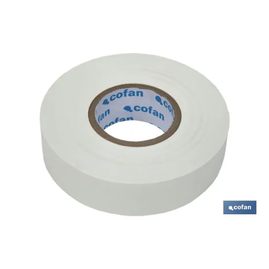 CINTA AISLANTE 180 Micras BLANCA 19mmX20 Metros venta unitaria