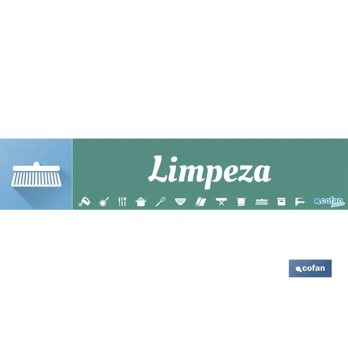 SEÑALETICA IMANTADA PORTUGUES PARA EXPOSITOR 975 x 200 mm - LIMPEZA